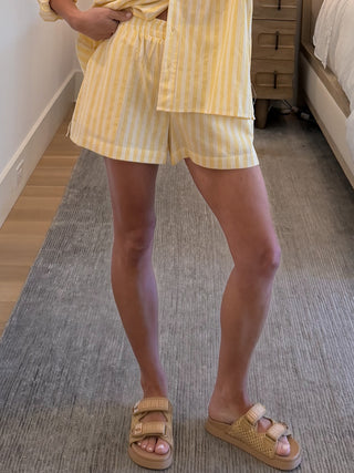 Rian Stripe Boxer Shorts | Lemon