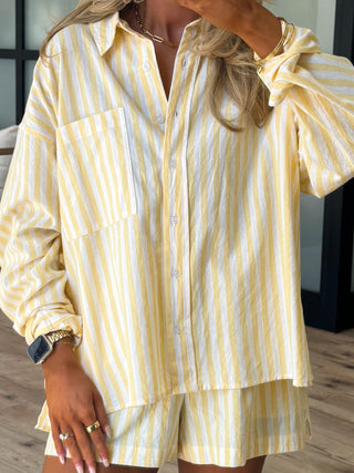 Rian Stripe Boxer Shorts | Lemon
