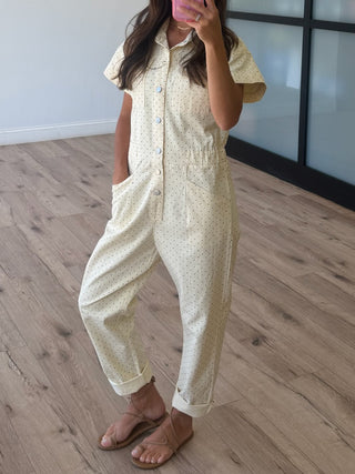 Crème de Polka Coverall | +Plus Available