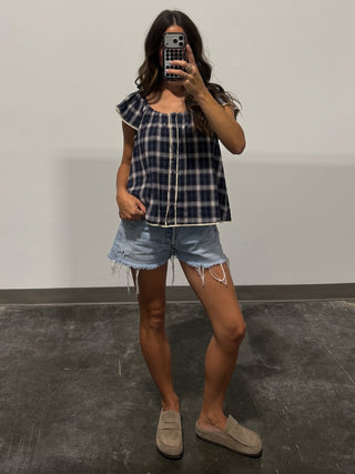 Bluebook Plaid Blouse