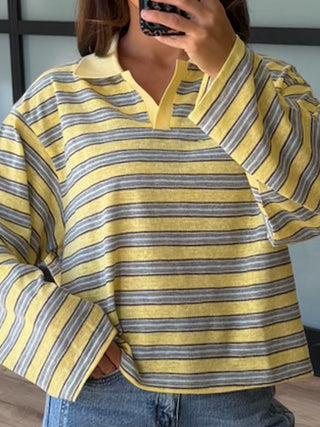 Classic Club Stripe Polo Top