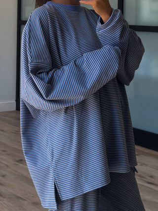 Just Lounging Knit Pullover | Lagoon | RESTOCK