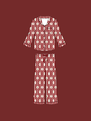 Kids Home For The Holidays Buttoned Ribbed Set | Tiny Talulah | PREORDER