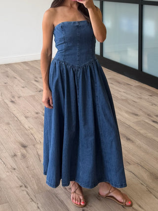 Cassidy Denim Midi Dress