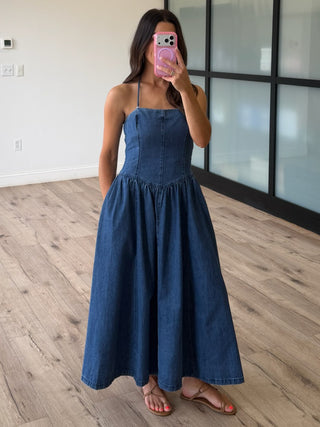 Cassidy Denim Midi Dress
