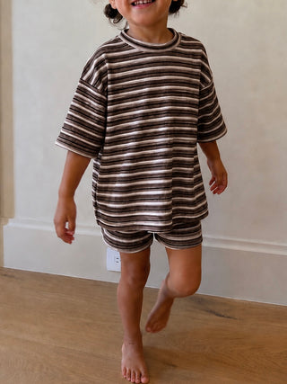 Tiny Jovi Waffle Knit Set | Brownie Mix