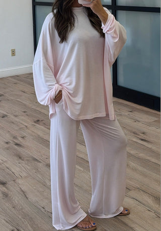 Sunday Soft Stripe Set | Baby Pink | +Plus Available