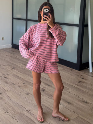 Perfectly Aligned Lounge Shorts | Bubblegum