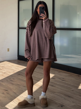 Cozy Era Lounge Shorts | Chocolate Blush | RESTOCK