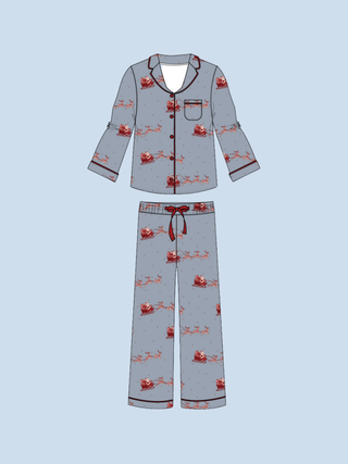 Kids Dashing Through Buttoned Ribbed Set | Tiny Talulah | PREORDER
