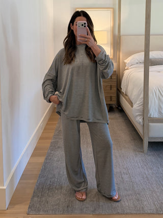 Sunday Soft Stripe Set | Black | +Plus Available
