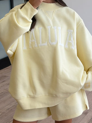 "TALULAH" Mock Neck Sweatshirt | Lemon | +Plus Available