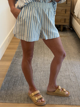 Rian Stripe Boxer Shorts | Sky Blue