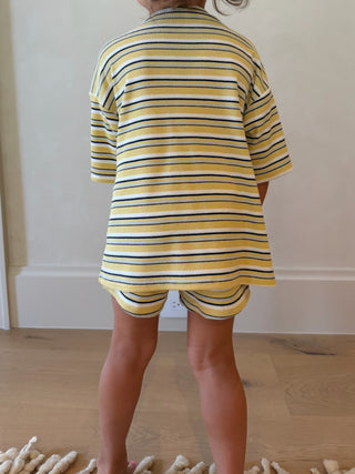 Tiny Jovi Waffle Knit Set | Canary Mist