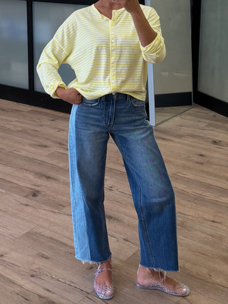 Dual Tone Barrel Jeans | RESTOCK