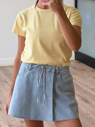 Taylor Overlap Denim Skort