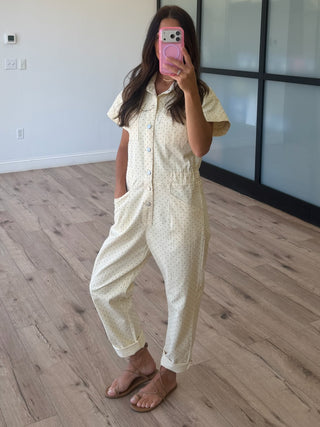 Crème de Polka Coverall | +Plus Available