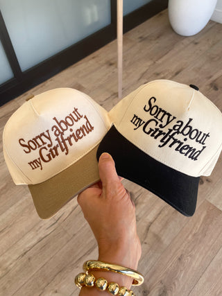 Canvas Cap | 'Sorry About My Girlfriend' | 2 Colors Available | FINAL SALE