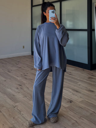 Just Lounging Brush Knit Pants | Lagoon | RESTOCK