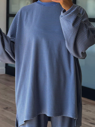 Just Lounging Knit Pullover | Lagoon | RESTOCK