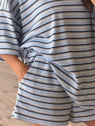 Jovi Waffle Knit Tee + Shorts Set | Saltwater | +Plus Available