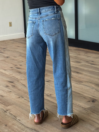 Dual Tone Barrel Jeans | RESTOCK