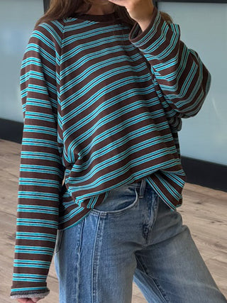 Perfectly Aligned Raglan Pullover | Cocoa Teal