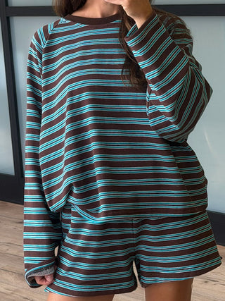Perfectly Aligned Raglan Pullover | Cocoa Teal