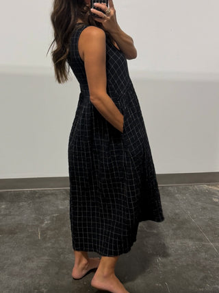 Jozie Grid Midi Dress