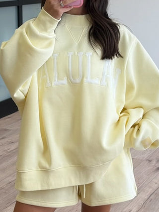 "TALULAH" Mock Neck Sweatshirt | Lemon | +Plus Available