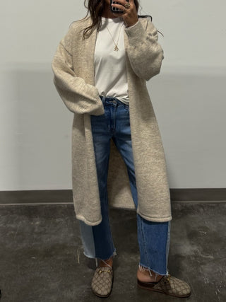 On The Daily Cardigan | Oatmeal | +Plus Available