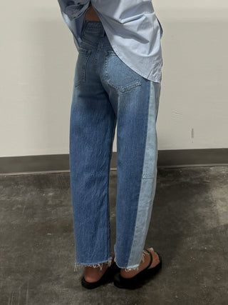 Dual Tone Barrel Jeans | RESTOCK