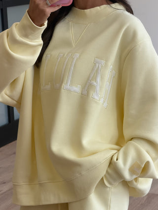 "TALULAH" Mock Neck Sweatshirt | Lemon | +Plus Available