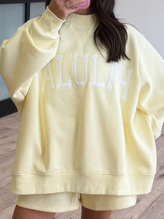 "TALULAH" Mock Neck Sweatshirt | Lemon | +Plus Available