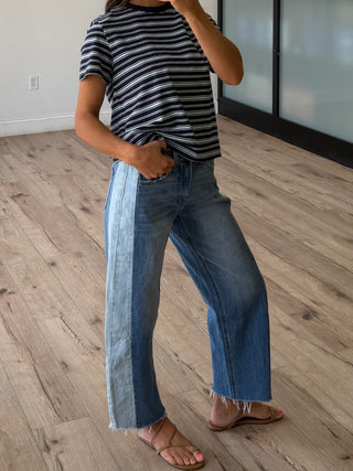 Dual Tone Barrel Jeans | RESTOCK