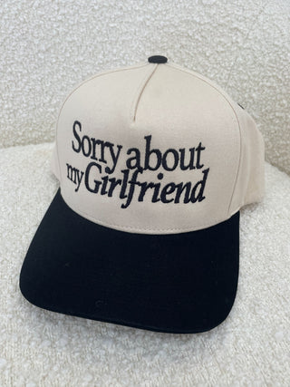 Canvas Cap | 'Sorry About My Girlfriend' | 2 Colors Available | FINAL SALE