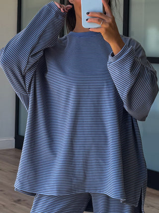 Just Lounging Knit Pullover | Lagoon | RESTOCK