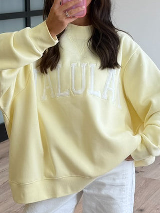 "TALULAH" Mock Neck Sweatshirt | Lemon | +Plus Available