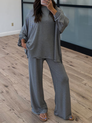 Sunday Soft Stripe Set | Black | +Plus Available