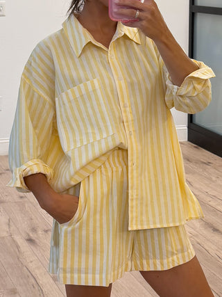 Rian Stripe Boxer Shorts | Lemon