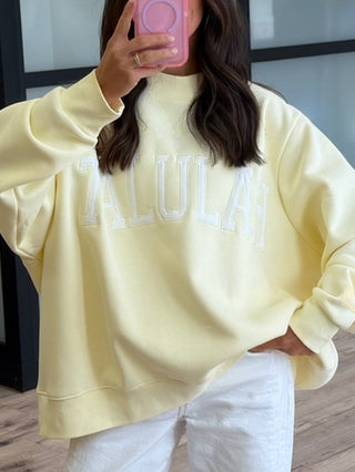 "TALULAH" Mock Neck Sweatshirt | Lemon | +Plus Available