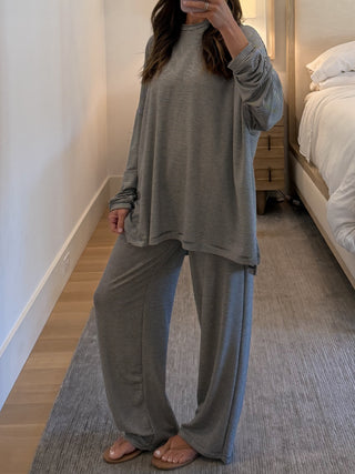 Sunday Soft Stripe Set | Black | +Plus Available