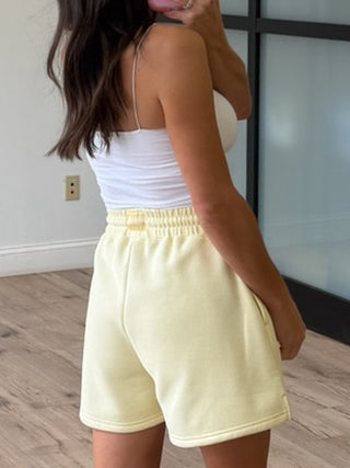 Drawstring Lounge Sweat Shorts | Lemon | +Plus Available