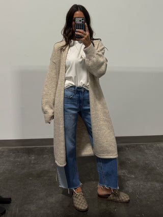 On The Daily Cardigan | Oatmeal | +Plus Available