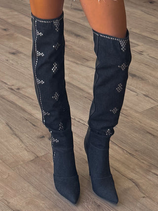 Womack Studded Knee High Boots | FINAL SALE
