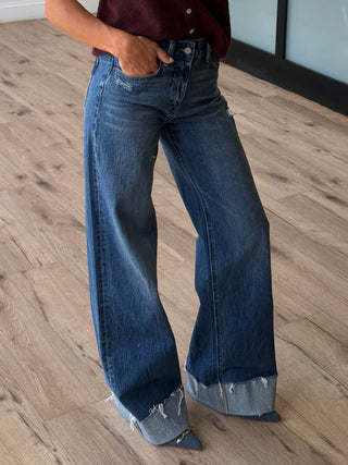 Locke Wide-Leg Cuff Jeans