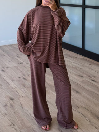 Just Lounging Brush Knit Pants | Pink Truffle