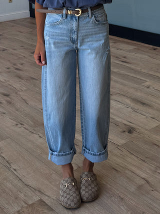 Kye Crop Barrel Jeans | RESTOCK
