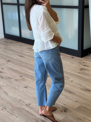 Sunstone Lace Peplum Blouse