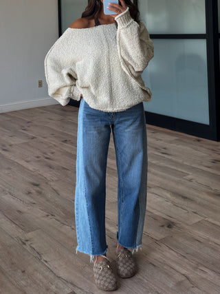 Dual Tone Barrel Jeans | RESTOCK